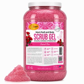 SPA REDI Gel Exfoliante De Piedra Pómez Y Rosa Sensual, Exfoliante, Hidratante Y Nutritivo, Con Ácido Hialurónico, Aminoácidos, Pantenol Y Extracto...