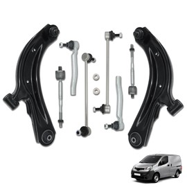 Front Lower Control Arm With Ball Joint and Sway Bars Tie Rods 8PC Kit Compatible With 2013-2019 Nissan Sentra NV200 K622159 K622160 MS30624 ES800966 EV800951 K750719