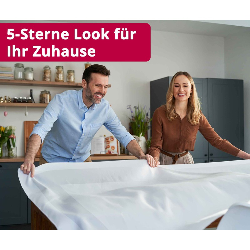 Damask Tablecloth 100% Cotton Gastro Edition White Square 80 x