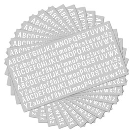 2080 Pieces 10 Sheets Letter Stickers, self-Adhesive Vinyl Waterproof Mailbox Stickers, Mailbox, Windows, Doors, Signs, Address, Enterprise (0.5 inch) (White)