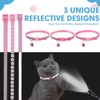 BINGPET Reflective Cat Collar Breakaway with Bells,3 Pack Kitten Collar