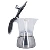 Stovetop Coffee Maker 6 Cup Moka Pot Clear ABS Top
