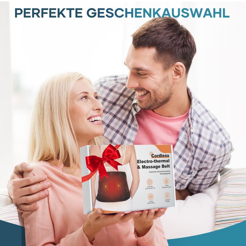 Vibration Massage Heat Belt Black