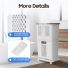 2 Tier Laundry Basket with Wheels & Handle, White Laundry