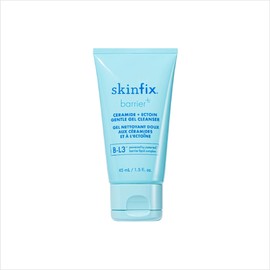 Skinfix Barrier+ Ceramide + Ectoin Gentle Gel Cleanser Mini - 1.5 oz - pH Balanced Face Wash to Dissolve SPF, Makeup & Oil - Gentle, Non Stripping - Fragrance Free - Vegan, Cruelty Free