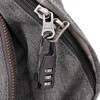 Black Zinc Alloy Three-Wheel Mini Code Lock Luggage Zipper Lock