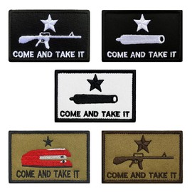 5 Parches de hook and loop, Come and Take It