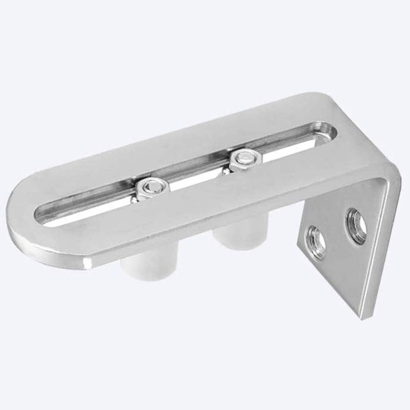 GIFSIN Chrome Plated Floor Guide 2P Sliding Barn Door Floor