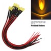 100pcs 12V Clear 5mm Prewired Light Emitting Diodes with 20cm
