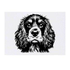 Azeeda 'Cocker Spaniel Portrait' Temporäres Tattoo - Hautfreundlicher & Ungiftiger Abziehbild · Wasserfest (TO00085191)