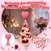 5 Inch Mini Valentine Day Hearts Tree Topper Flocked Tree