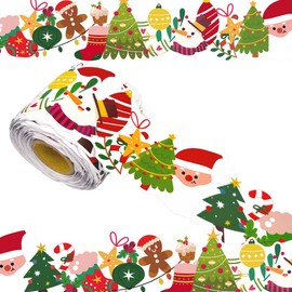 68.9 Feet Christmas Bulletin Board Border，Santa Claus Christmas Tree Trim Border Christmas Decoration，for Christmas Themed Party Classroom Office Decoration