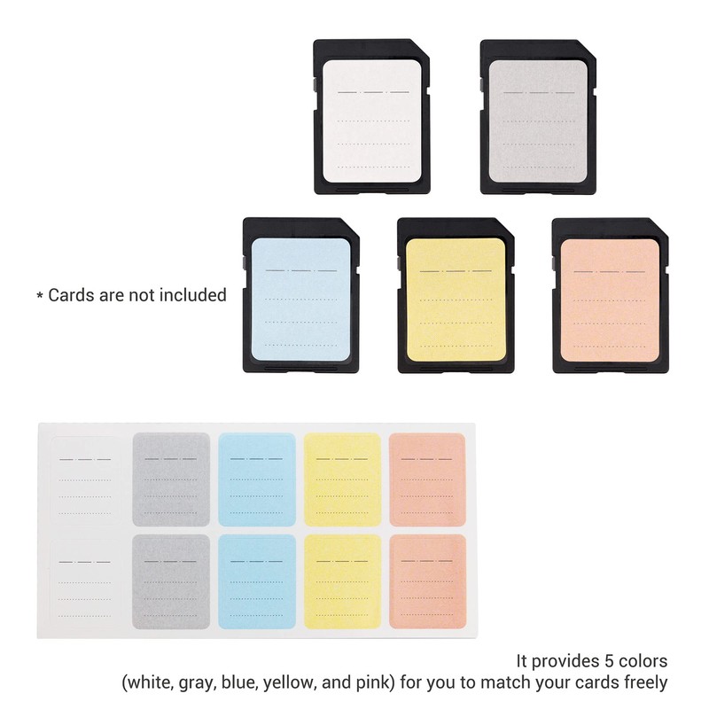 JJC Pack of 120 Multi-Purpose Stick-On Camera Memory Card Labels