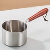 304 Stainless Steel Butter Warmer Pot 125ML Capacity Wooden Handle