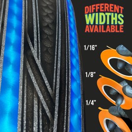 LiME LiNE Flexible Vinyl Fine Line Masking Tape for Automotive Custom Paint, No Residue Fineline Orange 1/4",1/8", 1/16" (1/16")