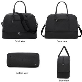 CAMTOP Weekender Travel Bag for Women Ladies Overnight Carry On Duffle Tote Bag with Shoe Compartment and Luggage Sleeve