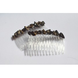 Turritella Stone Hair Combs (Quantity of 2)