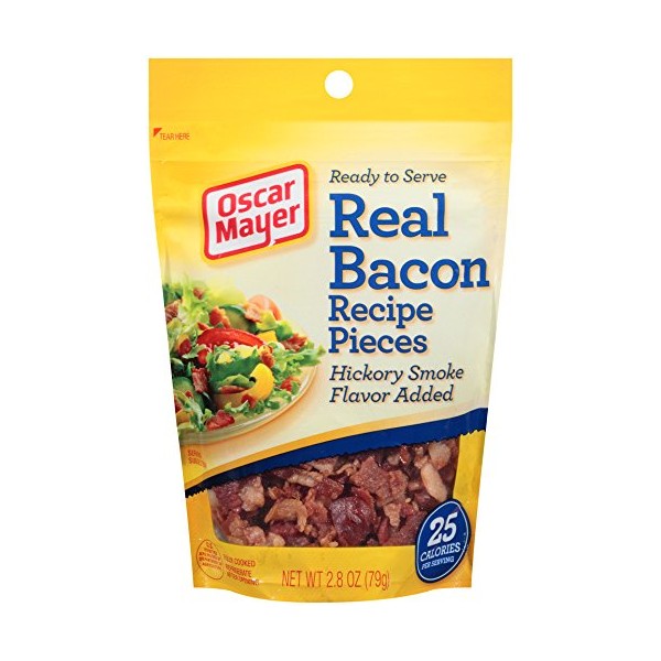 Oscar Mayer Ready to Serve Real Bacon Recipe Pieces (2.8 oz Packages, Pack of 6)