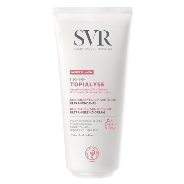 SVR Topialyse Cream - Nourishing & Soothing Face & Body Cream for Dry Sensitive Skin - Moisturizer for Babies (Except Premature), Kids and Adults - Intense Hydration with Shea Butter, 6.7 fl.oz.