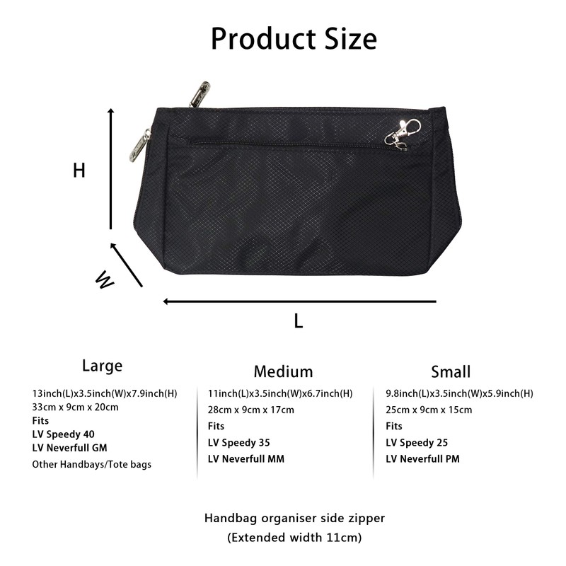 Soyizom Expandable Nylon Handbag Liner Organiser Purse Organiser Insert Bag
