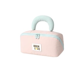 Plüsch Kosmetiktasche, Weich und Flauschig Puffer Tasche Damen, Tragbar Kleine Kosmetiktasche für Handtasche, Einfache Mode Handtasche für Mädchen und Frauen, 24 x 12 x 11,5 cm