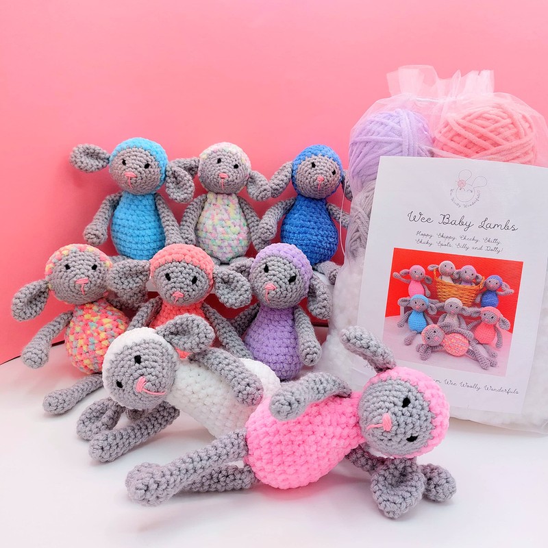 Baby Lambs Mini Crochet Kit
