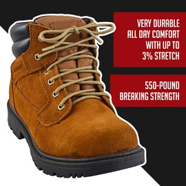 IRONLACE Shoelaces, Runners, Hikers, Boots, Casual Shoes, 1 Pair, Multiple Colours and Lengths, Coyote Brown - 63 Inches - 160 cm