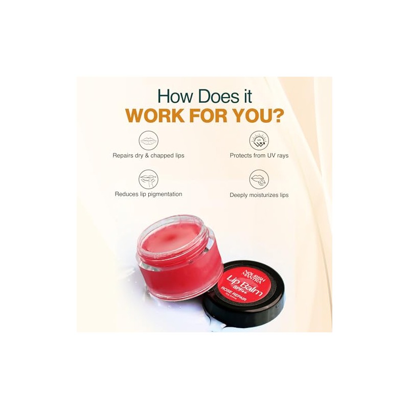 NOURISH MANTRA - Bálsamo Labial Reparador de Rosas Con Spf