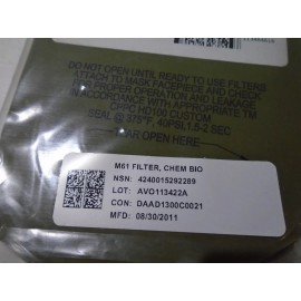 US Military Surplus Chemical / Biological Gas Mask Filter (NEW / SEALED)