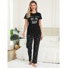 SPKPKEY Women‘s Cotton Pajamas Set Short Sleeve Cute Printed Tops