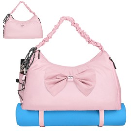 LARIPOP Gym Bag for Women-Yoga Mat Bag,Women Gifts Travel Duffle Bag with Shoe Compartment Waterproof Foldable Bags for Plane,Weekender Overnight Bag with Wet Pocket for Yoga,Pilates,Luggage,Swimming