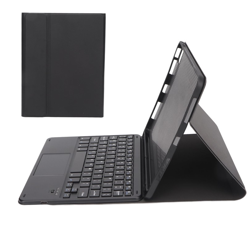 Wireless BT Keyboard Case Magnetic Connection Black USB C Charging