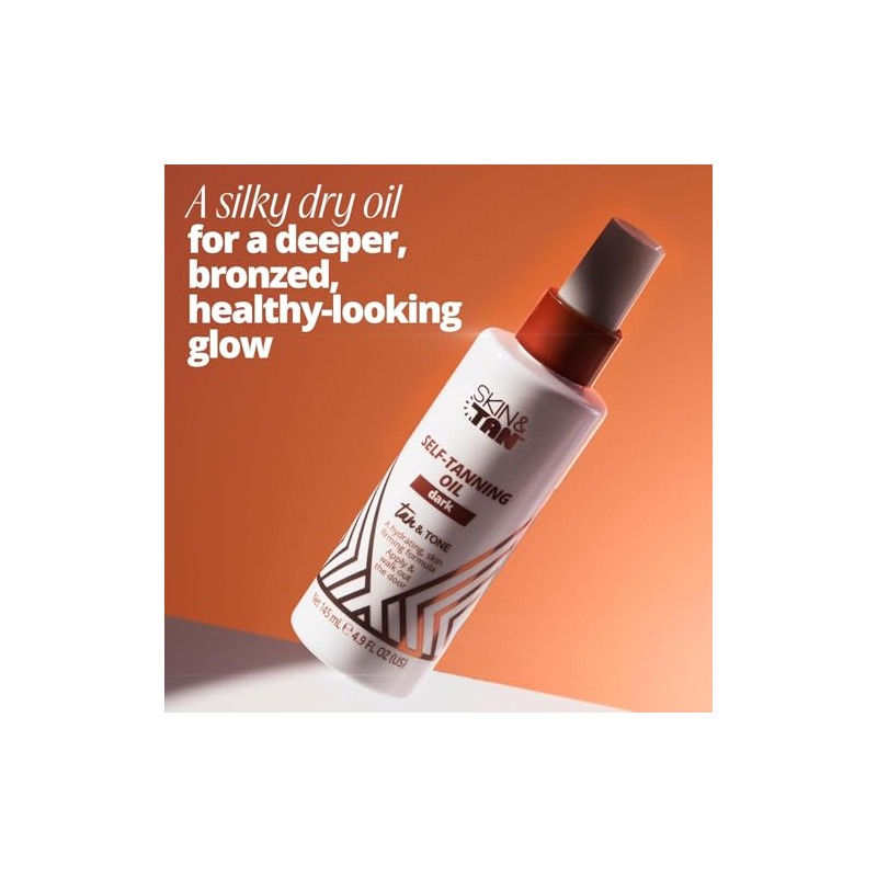 SKIN & TAN Tan & Tone Self Tanning Oil Dark