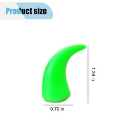 3D Devil Bull Horn Car Interior Decoration, Funny Car Steering Wheel Ornament Stickers, Cute Mini Car Dashboard Decoration Accessories (Green)