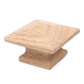VAN DYKE'S RESTORERS Classic Vintage Premium Wooden Pyramid Oak Mission Knob - 1 1/4 Inches