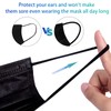 Black Masks Disposable, Black Face Masks for Adults - 4