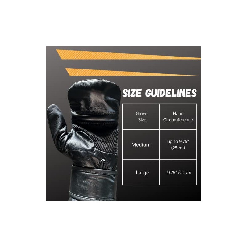 TK Boxing Gladiators - Bag Mitt Gloves (Black, M)