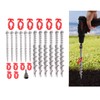 Aluminum Ground Anchors, 12-Pack Heavy-Duty Screw Stakes