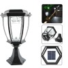 Outdoor Solar Powered LED Light Pillar Light Post Lamp Garden