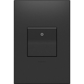 Legrand adorne 15A 1 or 3-Way Paddle Switch with Matching Wall Plate (Graphite Finish), 4-Pack, ASPD1532G4