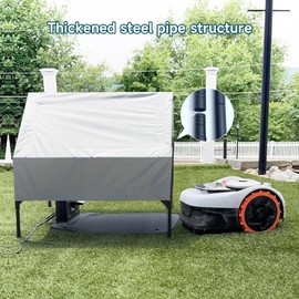 Robot Mower Garage, Wire Free Robot Lawn Mower Cover, Durable Water-Proof and Ultraviolet-Proof Polyester Oxford, 32 "x28x24, Suitable for All Types of Remote Control Lawn Mower. (Large Size