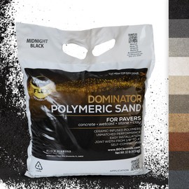 10 Pound Midnight Black DOMINATOR Polymeric Sand with Revolutionary Ceramic Flex Technology for Stabilizing Paver Joints/Gaps, 1/8” up to 4”, Professional Grade Results