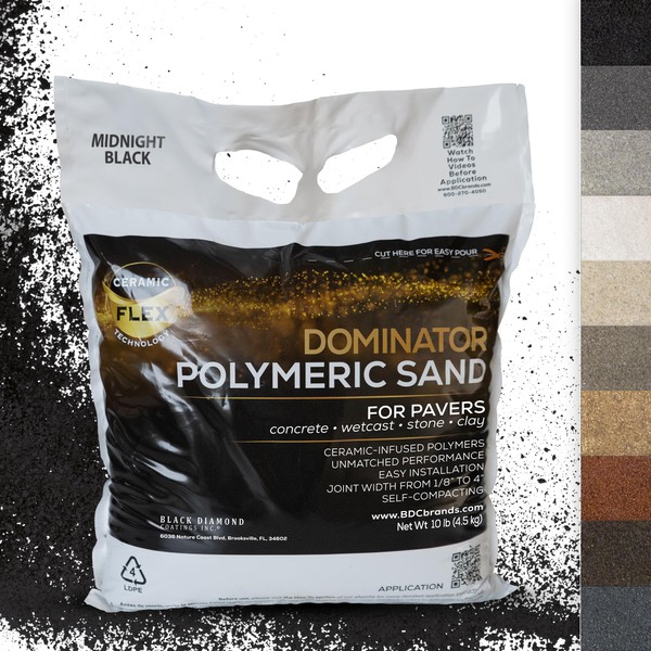 10 Pound Midnight Black DOMINATOR Polymeric Sand with Revolutionary Ceramic