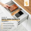 Palok Kisna Adjustable Bamboo Drawer Dividers, Drawer Organizer for Kitchen,
