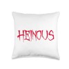 Smok'n'beaver HEINOUS Throw Pillow, 16x16, Multicolor