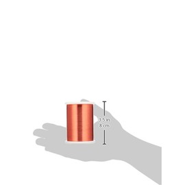 Remington Industries 42SNSPR 42 AWG Magnet Wire, Enameled Copper Wire, 1.0 lb, 0.0026" Diameter, 51313' Length, Red
