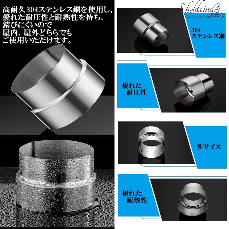 S.fields.inc Pipe Conversion Adapter, Transforming Joints, Pipe Fittings, Stainless Steel,