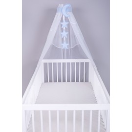 Amilian Babybett Himmel Baldachin Kinderzimmer Himmel für Babybett Betthimmel Babybett für Baby Zimmer Stubenwagen Babywiege Kinderbett Kinderzimmer Deko Baldachin Bettvorhang Chiffonhimmel