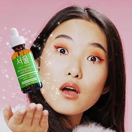 SeoulCeuticals Suero de ácido poliglutámico orgánico – Cuidado de la piel coreano + ácido hialurónico + centella asiática – K Beauty Anti Envejecimiento – Piel saludable y brillante 1 oz
