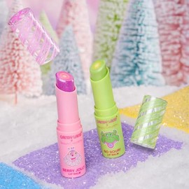Beauty Creations - Set de Bálsamos Labiales, Candy Land Triple Treat, con Vitamina E, Jojoba y Manteca de Karité, Aromas Dulces y Ácidos, Edición Limi